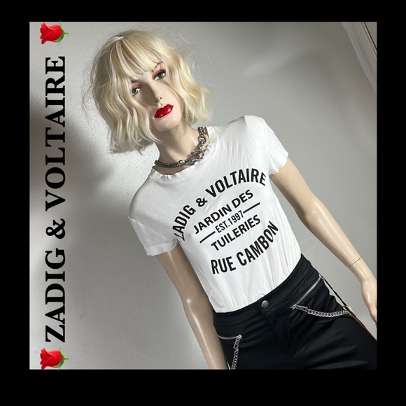 Zadig & Voltaire White Graphic Tee - Picture 1 of 8